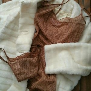 NWOT Victoria Secret Brown Animal Print Nightie M